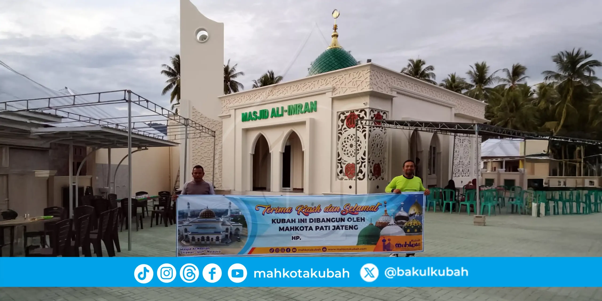 Pemasangan Kubah Enamel Paguat Pohuwato