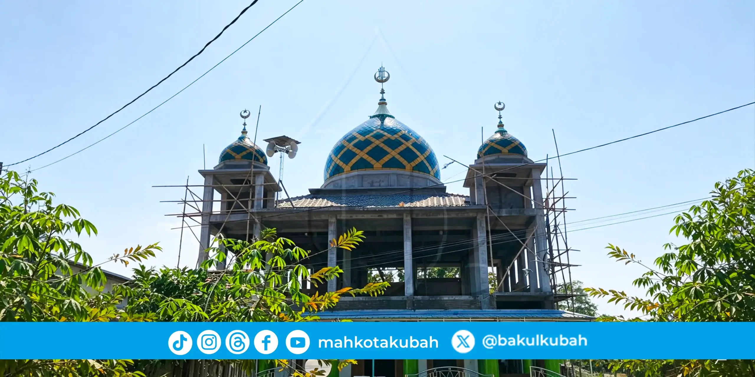 pemasangan kubah enamel galvalume 6m di masjid al ikhlas karangdowo kutoharjo pati